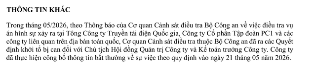 TV2 ghi nhận thông tin lãnh đạo bị khởi tố đầu năm 2026. TV2 ghi nhận thông tin lãnh đạo bị khởi tố đầu năm 2026.