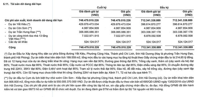 AAV Group đã đầu tư gần 5 tỷ vào dự án Khu Côn Sơn Resort tại thời điểm 30/6/2026. AAV Group đã đầu tư gần 5 tỷ vào dự án Khu Côn Sơn Resort tại thời điểm 30/6/2026.