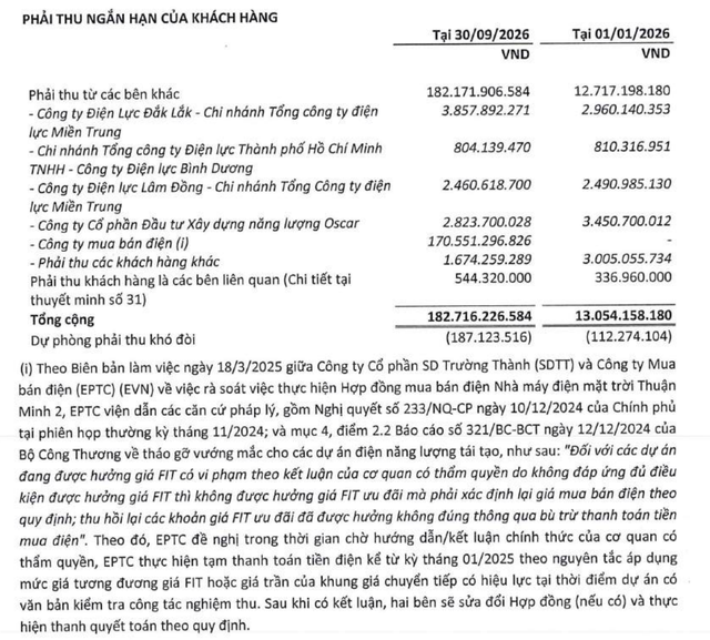 Helio Energy phát sinh phải thu Công ty Mua bán điện 170,55 tỷ đồng liên quan dự án nhà máy điện mặt trời Thuận Minh 2. Helio Energy phát sinh phải thu Công ty Mua bán điện 170,55 tỷ đồng liên quan dự án nhà máy điện mặt trời Thuận Minh 2.