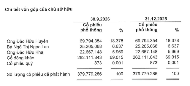 Cơ cấu cổ đông của Hoá chất Đức Giang tại thời điểm 30/9/2026. Cơ cấu cổ đông của Hoá chất Đức Giang tại thời điểm 30/9/2026.