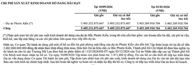 Quốc Cường Gia Lai ghi nhận tài sản dở dang liên quan dự án Phước Kiển.