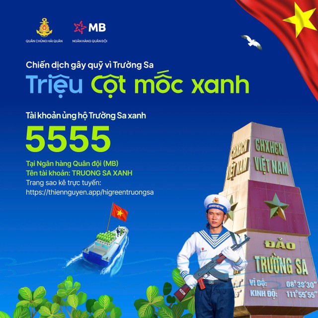 Dù hiếm khi có cơ hội được đặt chân tới Trường Sa nhưng mỗi người Việt Nam đều có thể “hóa thân” thành chiến sĩ Hải quân góp cây vượt sóng ra đảo xa.