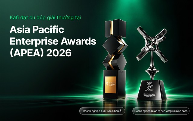 Hai hạng mục giải thưởng Kafi đạt được tại APEA 2026. Hai hạng mục giải thưởng Kafi đạt được tại APEA 2026.
