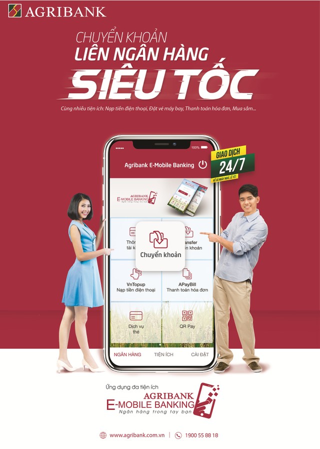 Agribank E-Mobile Banking đơn giản hóa chuyển tiền liên ngân hàng ảnh 1