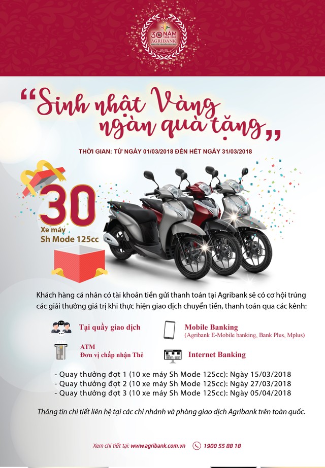 Agribank tặng gần 14 tỷ đồng cho khách hàng nhân kỷ niệm sinh nhật ảnh 1