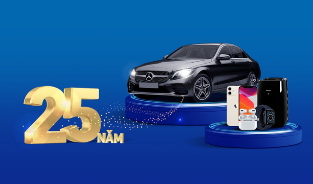 Cơ hội trúng 2 xe Mercedes cùng 100 giải thưởng hấp dẫn từ chương trình Mừng sinh nhật vàng – Vạn quà tri ân