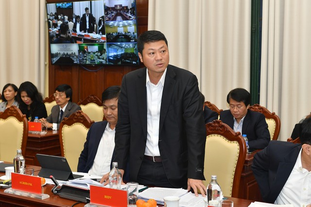 Ông Lê Ngọc Lâm, Tổng giám đốc BIDV phát biểu tại Hội nghị