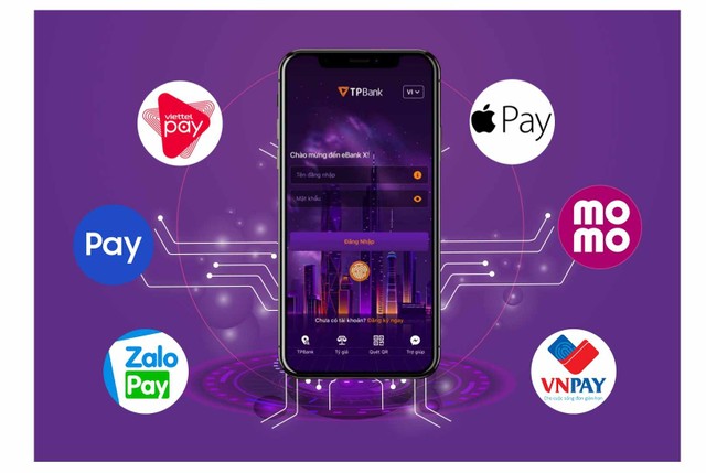 TPBank là một trong những ngân hàng có tỷ lệ phủ dịch vụ kết nối ví điện tử lớn nhất
