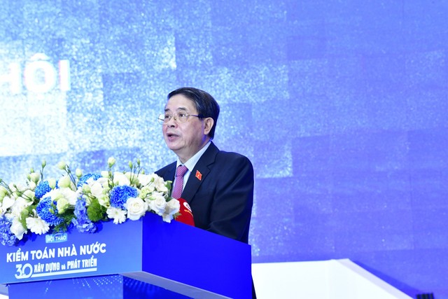 Ông Nguyễn Đức Hải, Phó chủ tịch Quốc hội phát biểu khai mạc Hội thảo “Kiểm toán nhà nước - 30 năm xây dựng và phát triển”