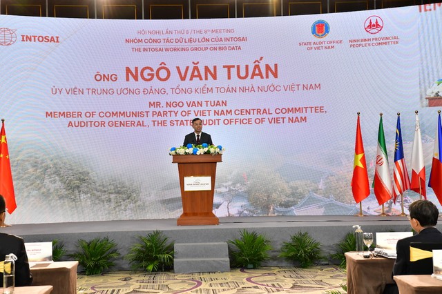 Tổng Kiểm toán nhà nước Ngô Văn Tuấn phát biểu tại Hội nghị