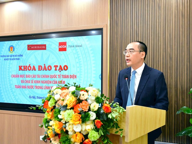 Phó Tổng Kiểm toán nhà nước Bùi Quốc Dũng phát biểu tại sự kiện