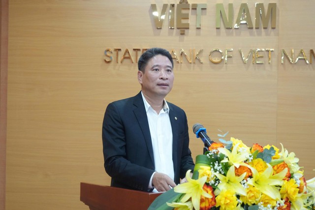 Ông Trần Phương, Phó tổng giám đốc BIDV, Phó chủ nhiệm Uỷ ban Rủi ro, Hiệp hội Ngân hàng phát biểu tại Hội thảo