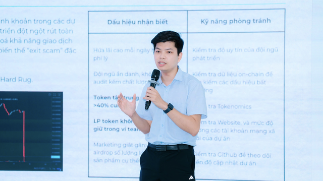 Ông Phạm Gia Khánh, Giám đốc Công nghệ, CTCP Nippy Labs cảnh báo 5 dấu hiệu rủi ro, gồm hứa lợi nhuận cao, thiếu minh bạch và quảng bá qua kênh hoặc nguồn không uy tín.