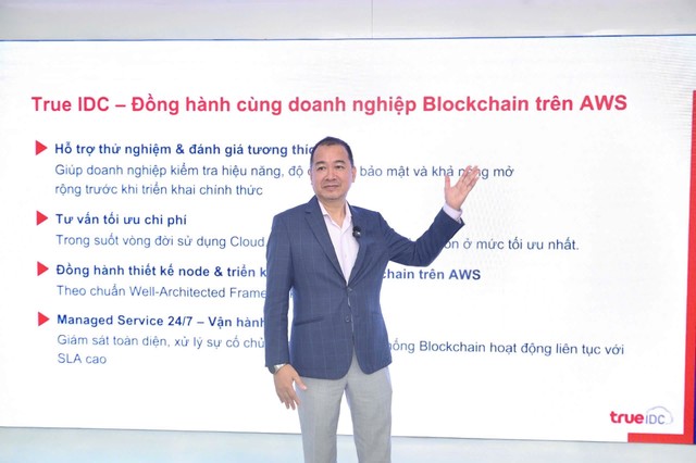 Ông Nguyễn Đình Hùng, Giám đốc Điều hành TrueIDC Việt Nam chia sẻ về nhu cầu hạ tầng Cloud trước sự mở rộng của dữ liệu và blockchain.