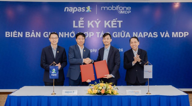 Lãnh đạo NAPAS và MDP ký kết Biên bản ghi nhớ hợp tác