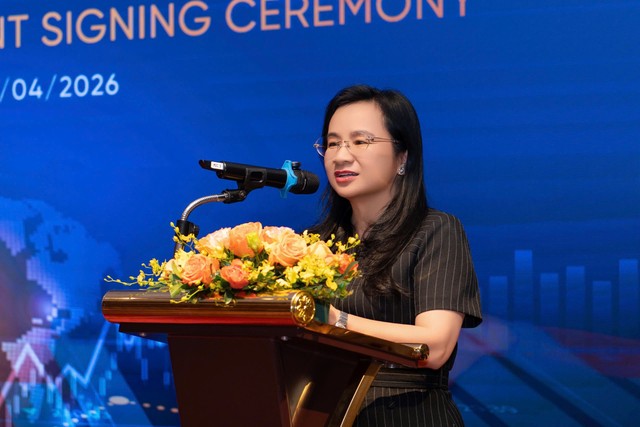 Bà Ngô Thu Hà, CEO SHB phát biểu tại sự kiện