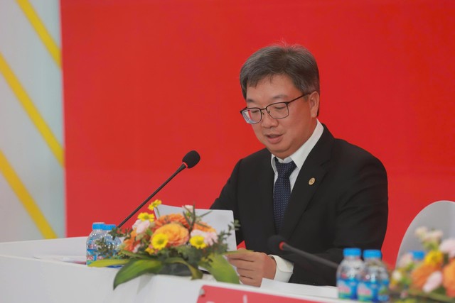 Tổng giám đốc MSB Nguyễn Hoàng Linh phát biểu tại ĐHCĐ 2026