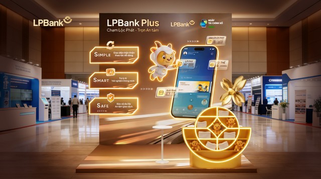 Phối cảnh gian hàng của LPBank tại Lễ hội Tài chính số – Ting Ting Day
