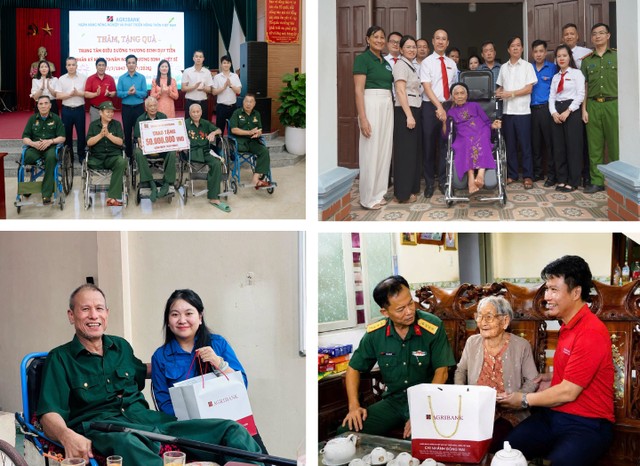 Các đơn vị trong hệ thống Agribank thăm hỏi Mẹ Việt Nam Anh hùng, thương bệnh binh, người có công với cách mạng Các đơn vị trong hệ thống Agribank thăm hỏi Mẹ Việt Nam Anh hùng, thương bệnh binh, người có công với cách mạng