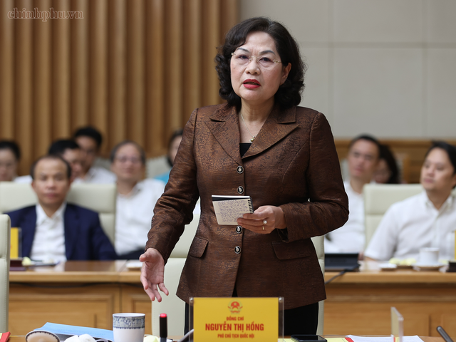 Phó Chủ tịch Quốc hội Nguyễn Thị Hồng phát biểu tại cuộc làm việc - Ảnh: chinhphu.vn/Nhật Bắc Phó Chủ tịch Quốc hội Nguyễn Thị Hồng phát biểu tại cuộc làm việc - Ảnh: chinhphu.vn/Nhật Bắc
