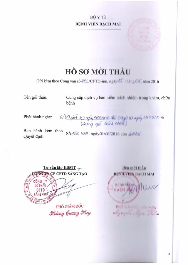 Thực hư chuyện bị cản trở mua hồ sơ thầu bảo hiểm trách nhiệm bác sĩ    ảnh 1