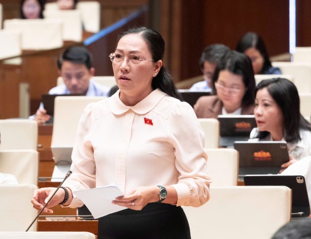 Đại biểu Nguyễn Thị Yến Nhi (đoàn Vĩnh Long)