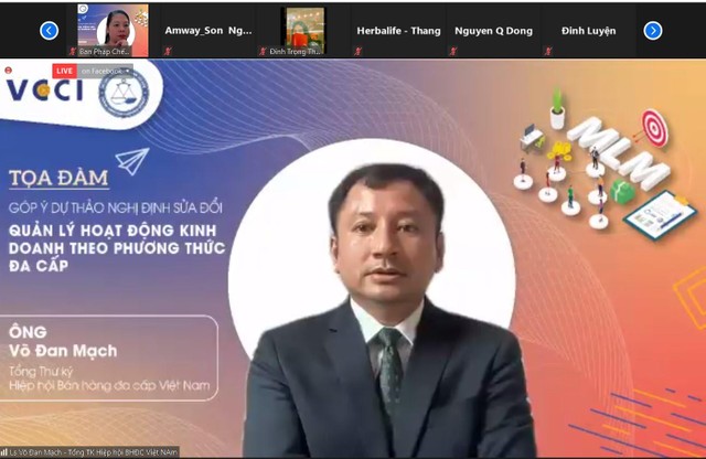 Tọa đàm trực tuyến để lấy ý kiến Dự thảo Nghị định sửa đổi Nghị định 40/2018/NĐ-CP về quản lý hoạt động kinh doanh theo phương thức đa cấp Tọa đàm trực tuyến để lấy ý kiến Dự thảo Nghị định sửa đổi Nghị định 40/2018/NĐ-CP về quản lý hoạt động kinh doanh theo phương thức đa cấp