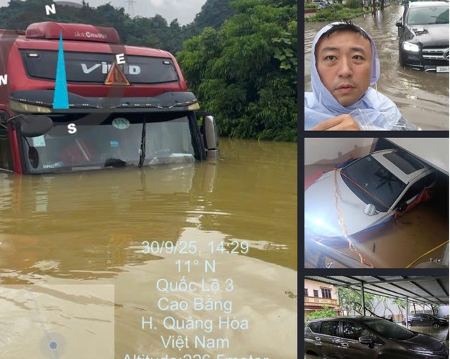 Xe ô tô bị ngập nước của khách hàng BSH