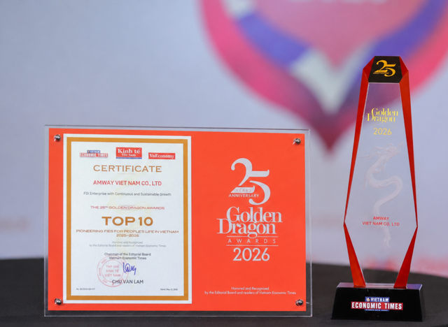 Amway Việt Nam vinh dự lần thứ 10 nhận giải thưởng Rồng Vàng (Golden Dragon Awards – GDA)