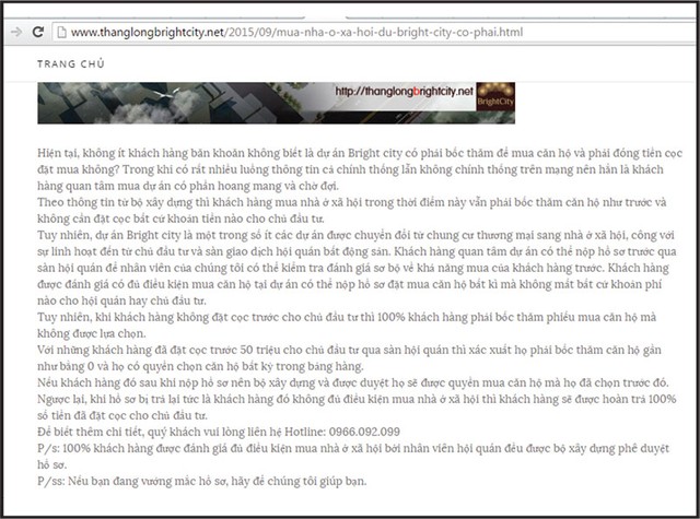 Nhà xã hội AZ Thăng Long: Đặt cọc, bán nhà qua sàn? ảnh 1