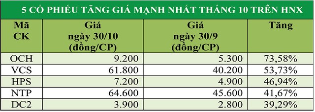 HNX: giá trị giao dịch trong tháng 10 tăng 18,1% ảnh 1