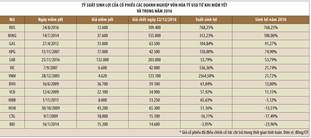 Đẳng cấp doanh nghiệp vốn hóa tỷ USD: Dấu ấn người lãnh đạo và mức sinh lời của cổ phiếu ảnh 1