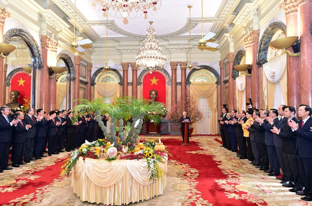 Tổng Bí thư chúc Tết lãnh đạo, nguyên lãnh đạo Đảng, Nhà nước ảnh 2