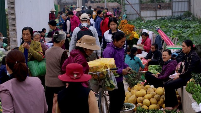 Chợ phiên giữa Hà Thành đậm chất quê giăng kín ngõ phố ảnh 8