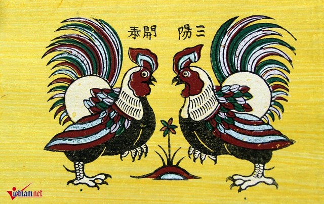 Giải mã cực thú vị 6 loại gà trong tranh Đông Hồ ảnh 4