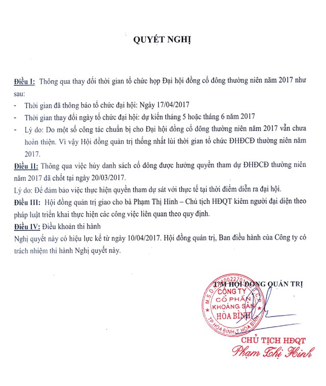 KHB: Bất thường việc hủy họp Đại hội đồng cổ đông ảnh 1