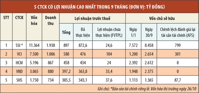 Lãi lớn, công ty chứng khoán vẫn còn “của để dành” ảnh 1