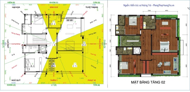 Vận dụng toàn diện các trường phái phong thủy trong thiết kế biệt thự ảnh 2