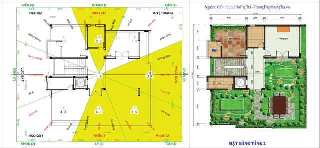 Vận dụng toàn diện các trường phái phong thủy trong thiết kế biệt thự ảnh 3