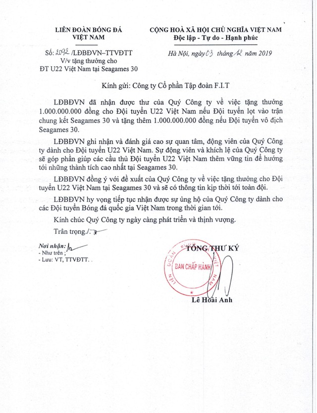 FIT Group công bố thưởng 2,4 tỷ đồng cho bóng đá Việt Nam ảnh 2