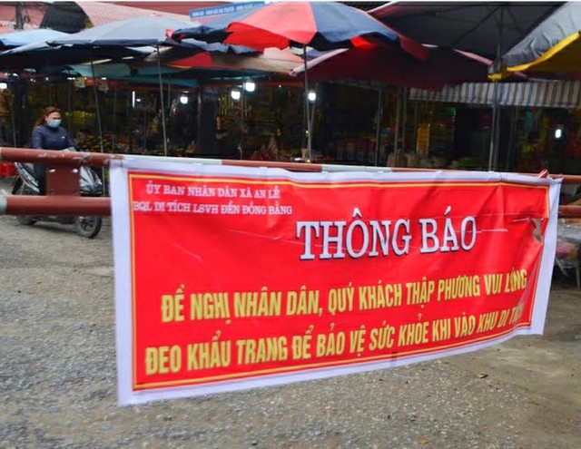 Chủ tịch Thái Bình kiểm tra công tác phòng, chống dịch do virus Corona tại một số đền, chùa ảnh 1