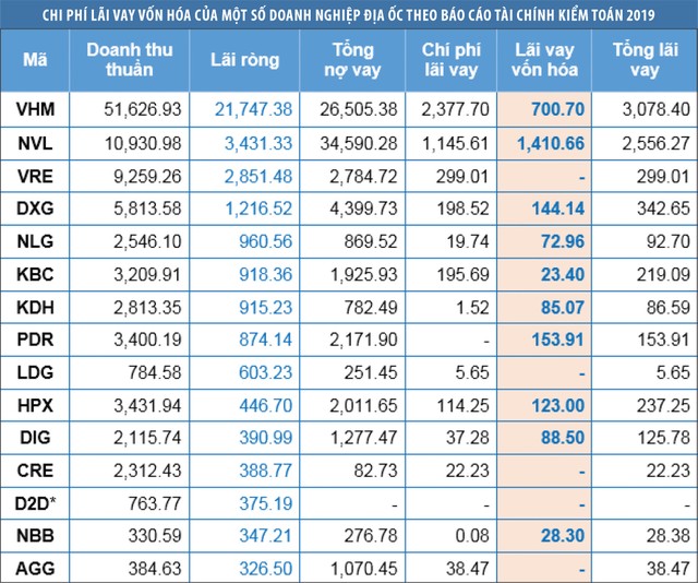 Rủi ro từ việc vốn hóa chi phí lãi vay ảnh 1