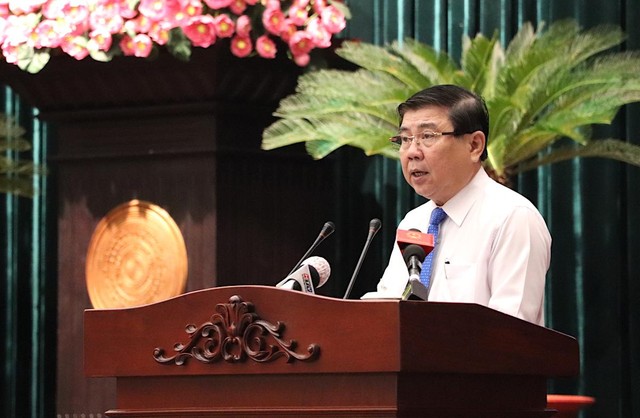 Ông Nguyễn Thành Phong, Chủ tịch UBND TP.HCM phát biểu tại Hội nghị (Ảnh: Hồng Phúc). Ông Nguyễn Thành Phong, Chủ tịch UBND TP.HCM phát biểu tại Hội nghị (Ảnh: Hồng Phúc).