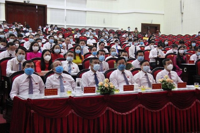 Các đại biểu dự kỳ họp đầu tiên HĐND tỉnh Thái Bình khóa XVII, nhiệm kỳ 2021 - 2026