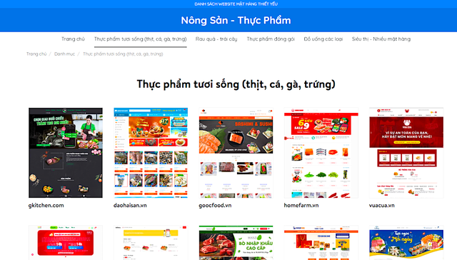 Website giới thiệu các trang web bán thực phẩm, rau củ quả, trái cây, gạo sữa... và các nhu cầu thiết yếu phòng dịch của Sở Công thương TP.HCM.