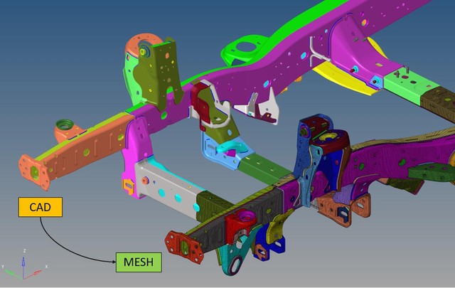 Chi tiết thân xe kế được tạo ra với sự hỗ trợ của phần mềm máy tính