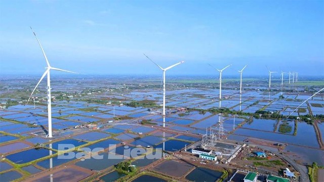 Toàn cảnh Dự án Điện gió Kosy. Ảnh: Báo Bạc Liêu online