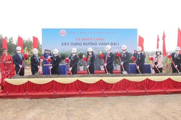 Nghi thức khởi công xây dựng đường vành đai I. Ảnh: Thanh Tân
