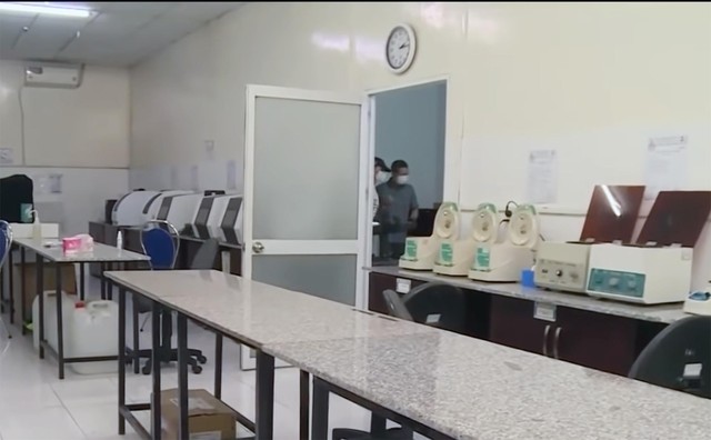 Khu trộn nguyên liệu kit test Công ty Việt Á. Khu trộn nguyên liệu kit test Công ty Việt Á.