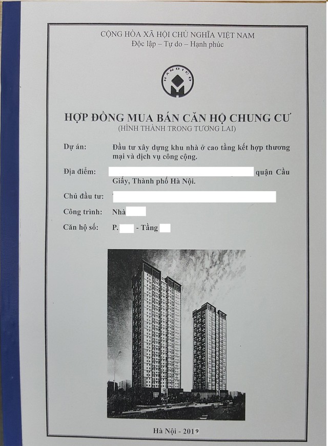 Một mẫu hợp đồng mua bán căn hộ chung cư